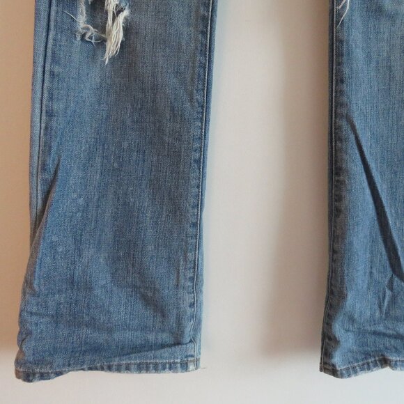 VINTAGE ABERCROMBIE & FITCH Y2K Low Rise Flap Pocket Distressed Jeans - Picture 7 of 16